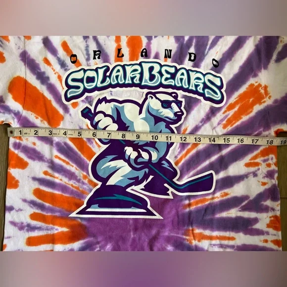 Orlando Solar Bears Tie-Dye Graphic Tee - Purple & Orange - Picture 5 of 7
